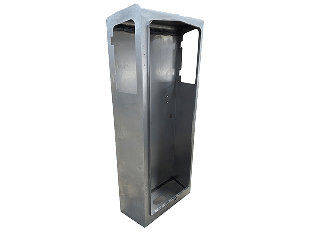 Cabine en tôle réalisé grâce à une plieuse industrielle